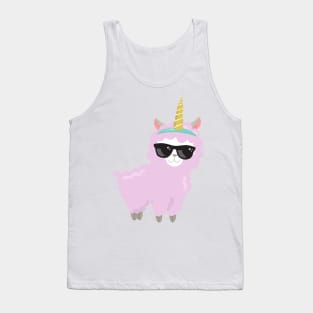 Unicorn Llama, Cute Llama, Little Llama, Alpaca Tank Top